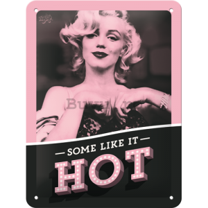 Placă metalică: Marilyn Monroe (Some Like It Hot) - 20x15 cm
