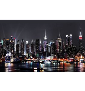 Fototapet vlies: New York nocturn (2) - 254x368 cm