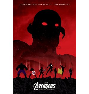 Poster - Avengers Age of Ultron (červený)