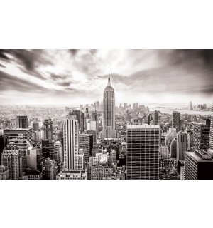 Tablou canvas: vedere alb-negru la New York - 75x100 cm