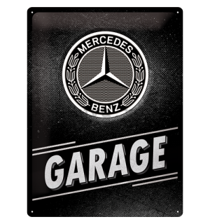 Placă metalică: Mercedes-Benz Garage - 40x30 cm