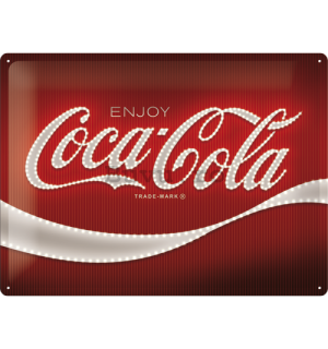 Placă metalică: Coca-Cola (Red Lights Logo) - 30x40 cm