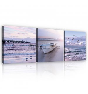 Tablou canvas: Coast - set 3 buc 25x25cm