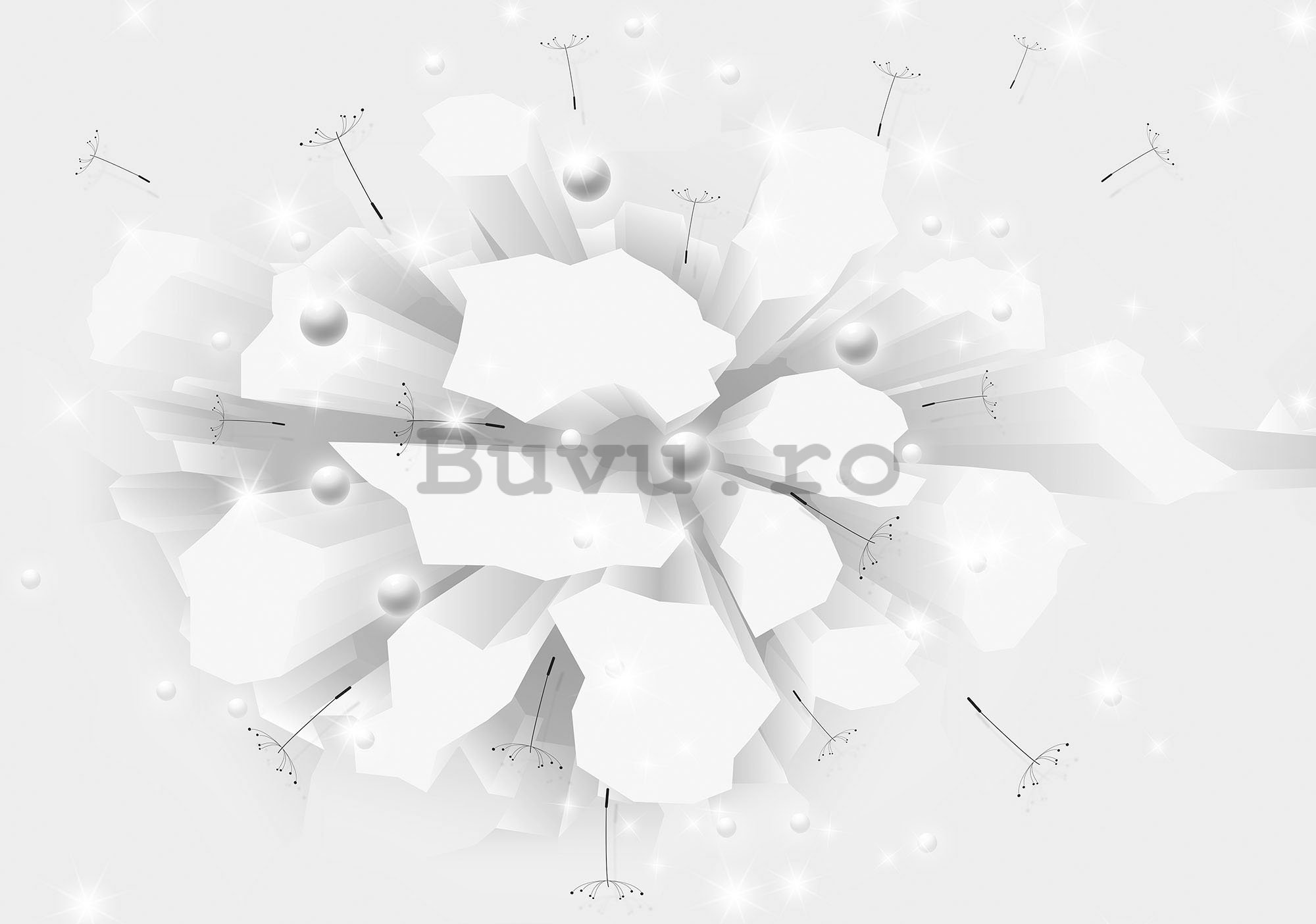 Fototapet: Abstracție albă (3) - 254x368 cm