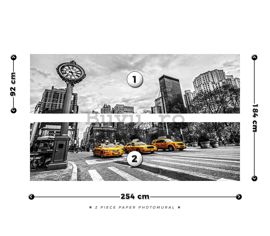 Fototapet: New York (Taxi) - 184x254 cm