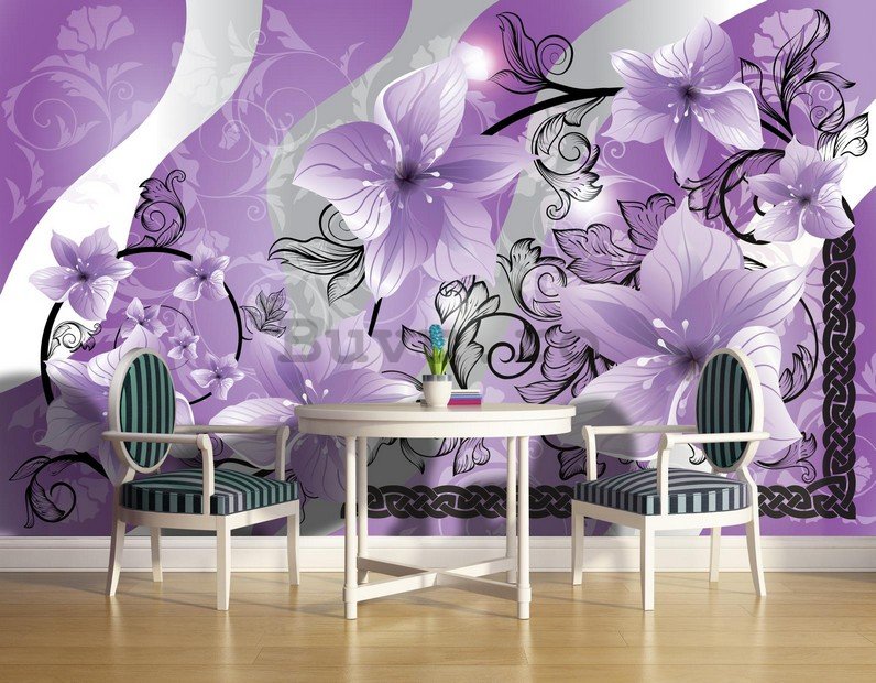 Fototapet: Flori violet - 184x254 cm