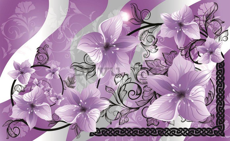 Fototapet: Flori violet - 184x254 cm