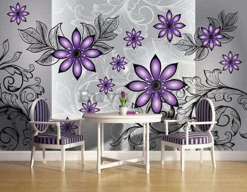 Fototapet: Flori violet (model) - 184x254 cm