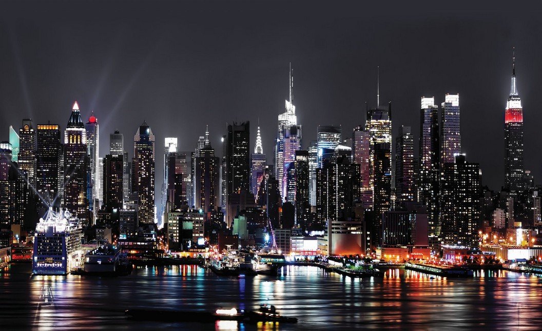 Fototapet: New York nocturn (2) - 254x368 cm