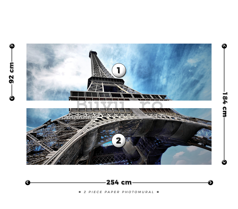 Fototapet: Turnul lui Eiffel (1) - 184x254 cm