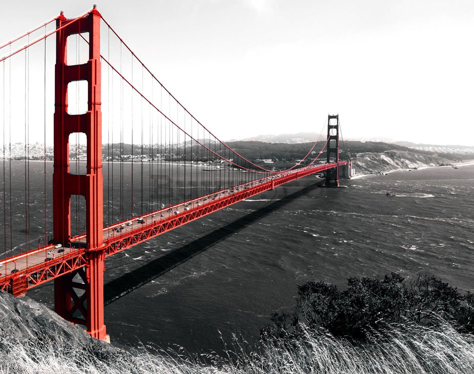 Fototapet: Golden Gate Bridge (1) - 254x368 cm