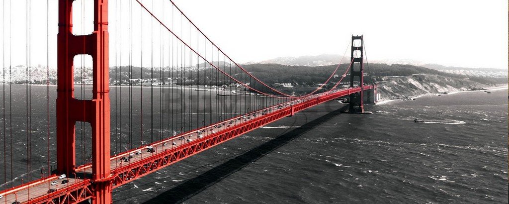 Fototapet: Golden Gate Bridge (1) - 104x250 cm