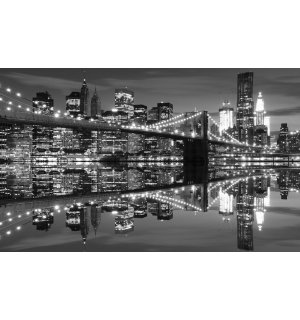 Fototapet: Brooklyn Bridge alb-negru (3) - 254x368 cm