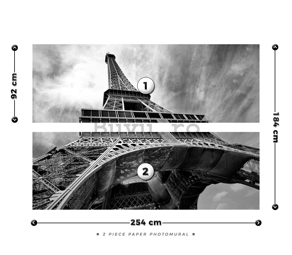 Fototapet: Turnul lui Eiffel (2) - 184x254 cm