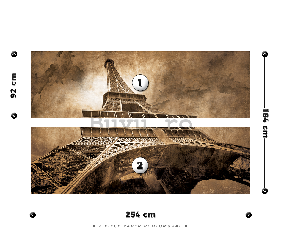 Fototapet: Turnul lui Eiffel (3) - 184x254 cm