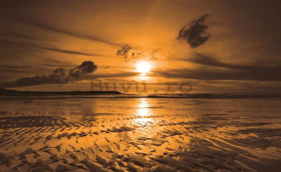 Fototapet: Apus de soare pe plajă (1) - 184x254 cm