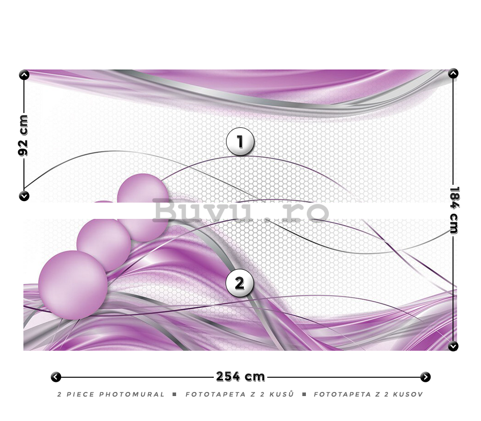 Fototapet: Abstracție violet - 184x254 cm