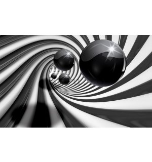 Fototapet: Biluțe negre și spirală - 184x254 cm