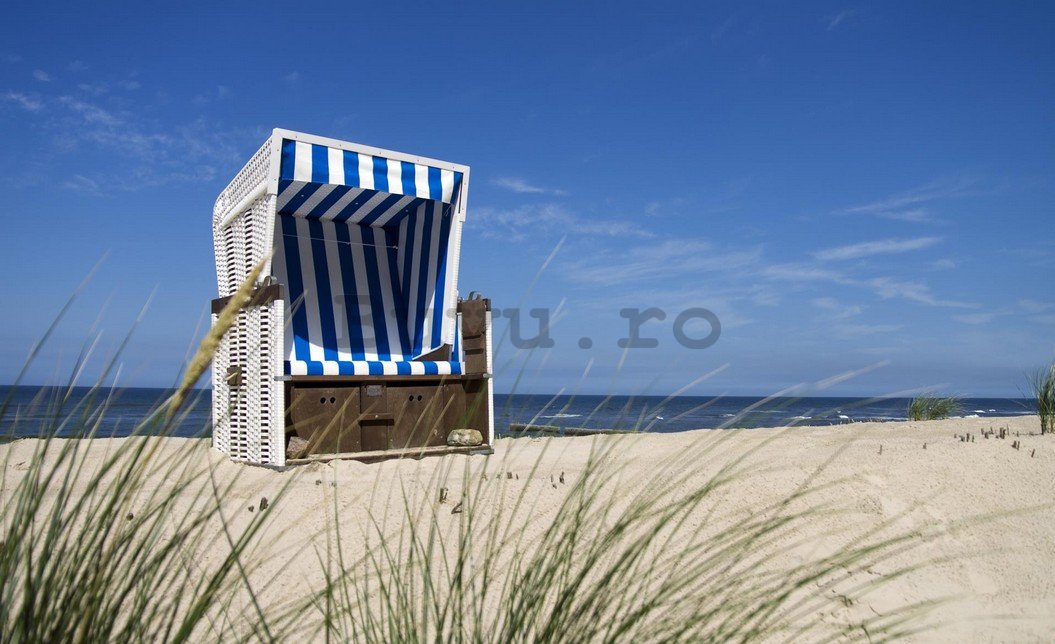 Fototapet: Șezlong pe plajă - 184x254 cm