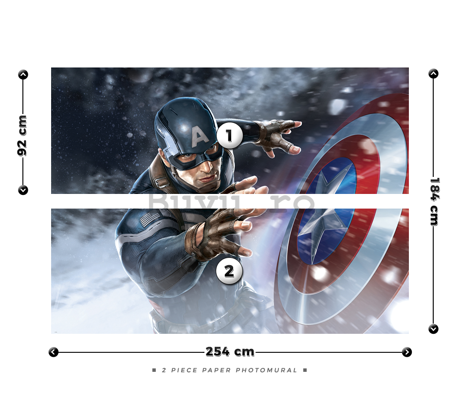 Fototapet: Captain America (1) - 184x254 cm