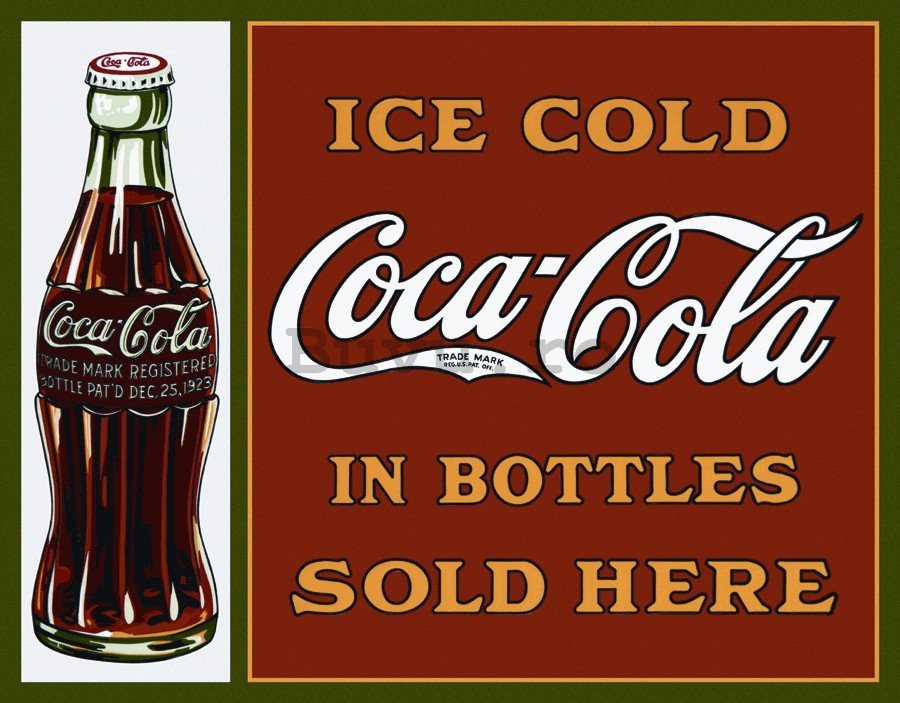 Placă metalică: Coca-Cola (sold here) - 30x40 cm