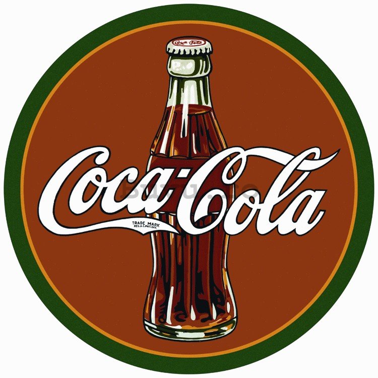 Placă metalică - Coca-Cola (Logo-ul clasic)