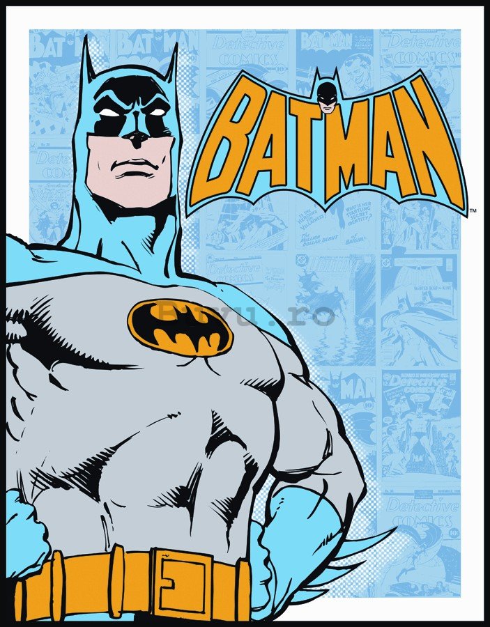 Placă metalică - Batman (Retro Panels)