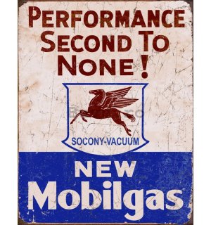 Placă metalică - New Mobilgas