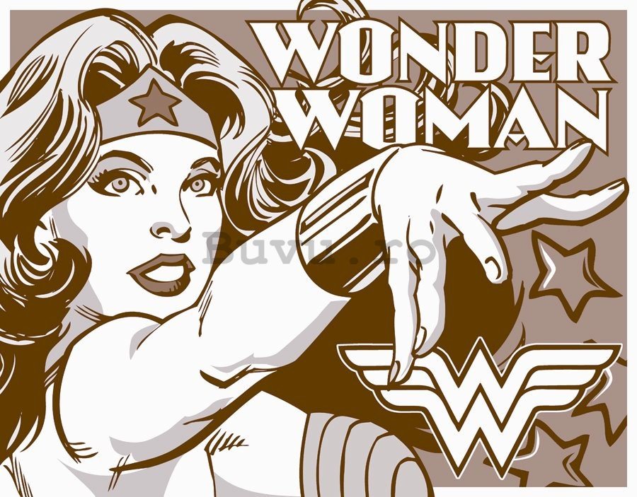 Placă metalică - Wonder Woman (bicolor)