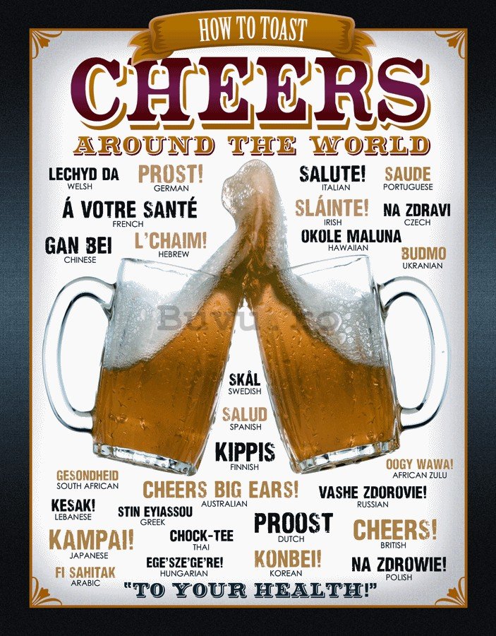 Placă metalică - Beer (Cheers)