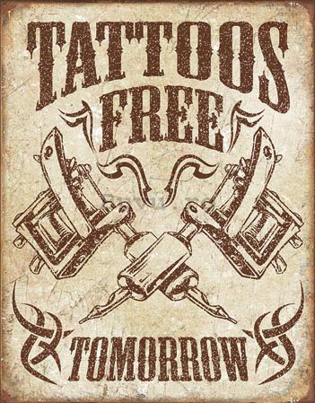 Placă metalică - Tattoos Free