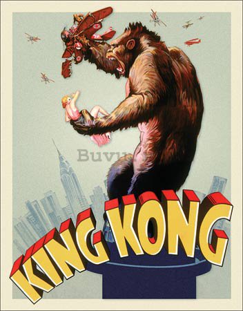 Placă metalică - King Kong