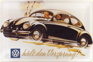 Placă metalică: VW Beetle - 20x30 cm