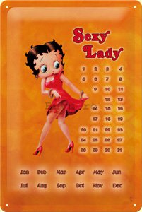 Placă metalică - Betty (calendar)