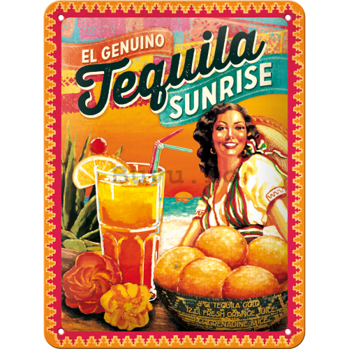 Placă metalică: Tequila Sunrise - 20x15 cm