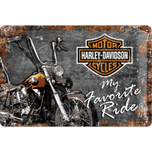 Placă metalică - Harley-Davidson (My Favorite Ride)