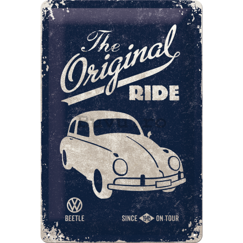 Placă metalică - VW The Original Ride (albastru)