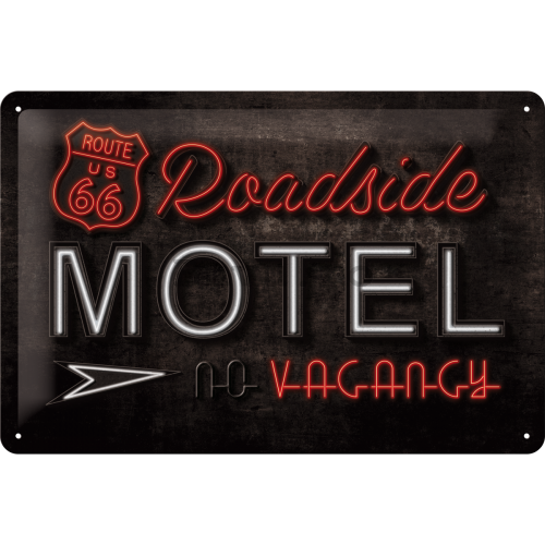 Placă metalică - Route 66 (Motel)