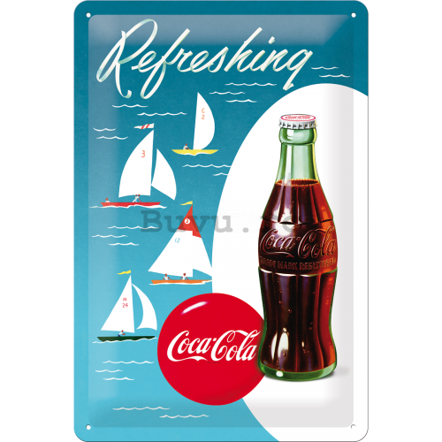 Placă metalică - Coca-Cola (barci)