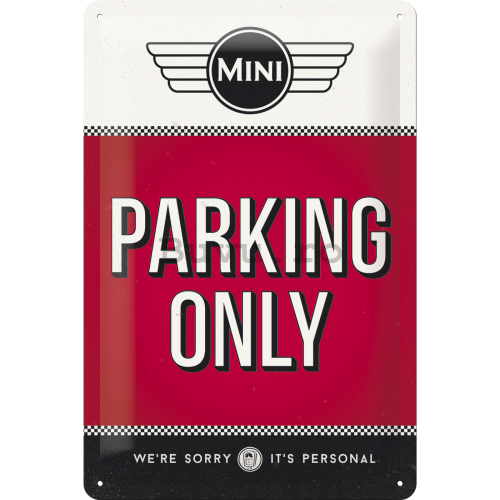 Placă metalică - Mini Cooper Parking Only