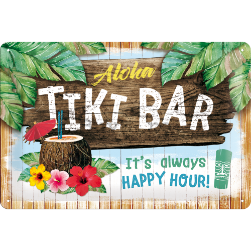 Placă metalică - Tiki Bar