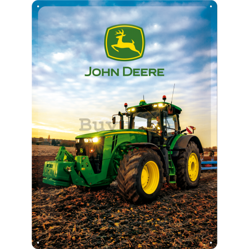 Placă metalică: John Deere (Tractor) - 40x30 cm