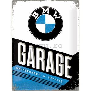 Placă metalică: BMW Garage - 30x40 cm