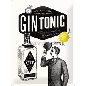 Placă metalică: Gin Tonic - 30x40 cm