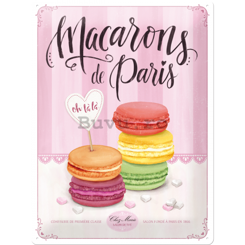 Placă metalică - Macarons de Paris