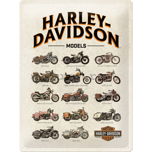 Placă metalică - Harley-Davidson (modele)