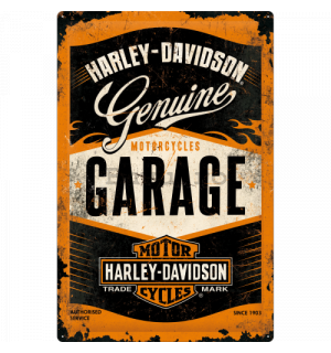 Placă metalică: Harley-Davidson (Garage) - 60x40 cm