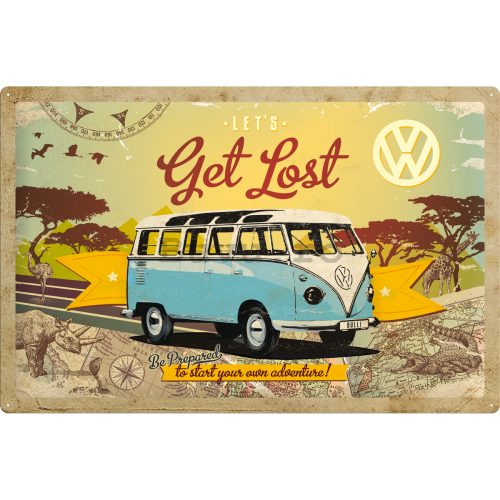 Placă metalică - VW Let's Get Lost