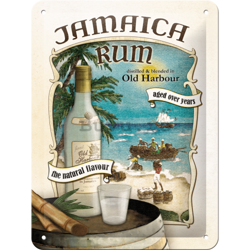 Placă metalică: Jamaica Rum - 20x15 cm