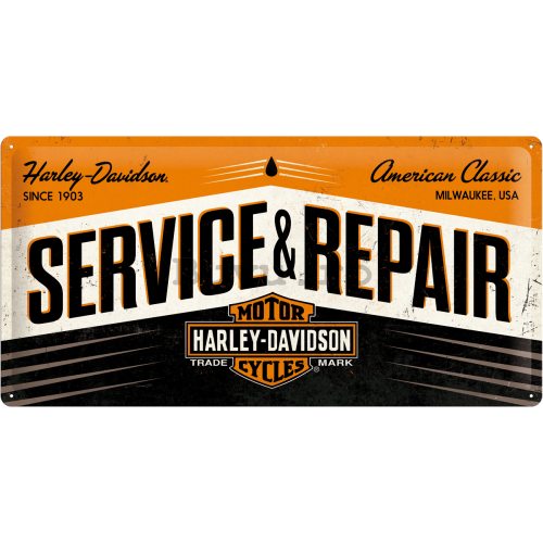Placă metalică - Harley & Davidson (Service & Repair)